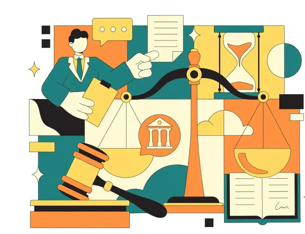 Gráfico acerca de lo que es un proceso judicial.